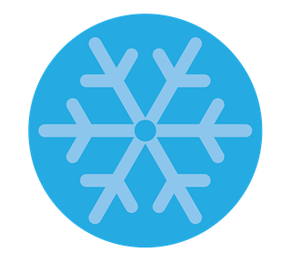Circle Five-Point Snowflake Sticker