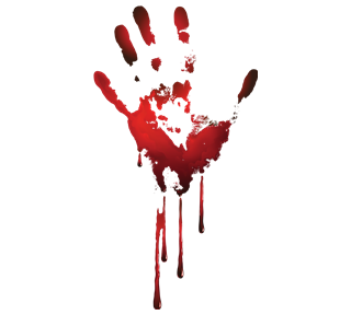 Bloody Hand Left Sticker