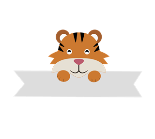 Kids Label Tiger.pdf Sticker