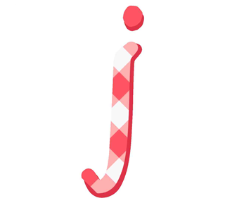 Letter J Sticker