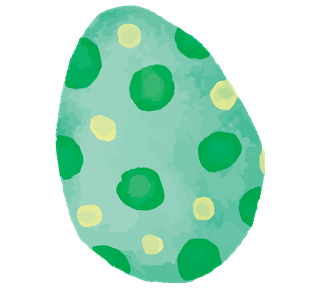 Green Easter Egg Sticker