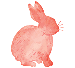 Watercolor Bunny Sticker