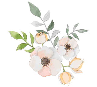 White Watercolor Flower Icon Sticker