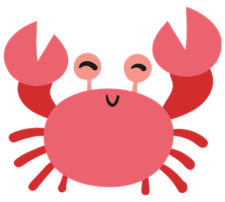 Cute Crab Sticker