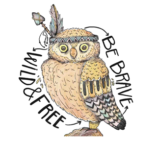 Be Brave Owl Sticker