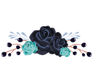 Dark Floral Arch Sticker