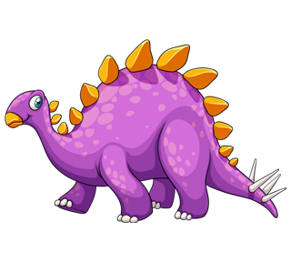 Stegosaurus Purple Dinosaur Sticker