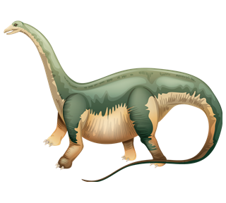 Realistic Brontosaurus Dinosaur Sticker