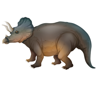 Realistic Triceratops Dinosaur Sticker