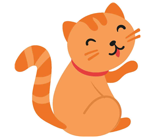 Orange Cat  Sticker
