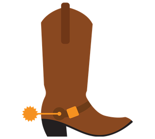 Texan Cowboy Boot Sticker