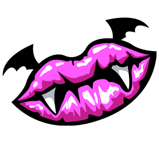 Graffiti Bat Lips Sticker
