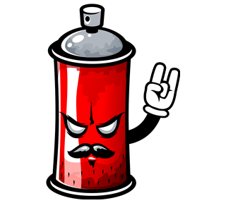 Graffiti Spray Can Sticker