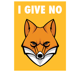 I Give No Fox Funny Sticker