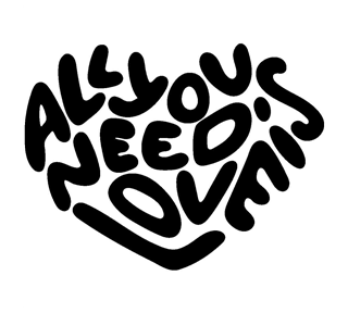 All You Need Is Love Heart Sticker