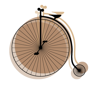 Old Timey Bicycle Sticker