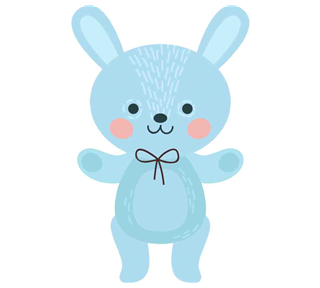 Blue Bunny Sticker