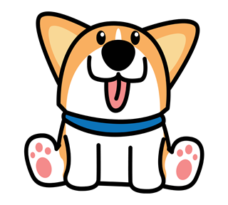 Sitting Corgi Sticker
