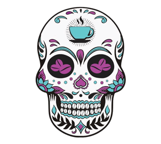 Espresso Sugar Skull Sticker