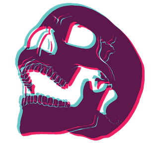 Laughing Skull Sticker