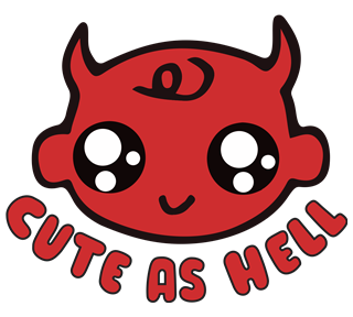 Cute As Hell Devil Sticker