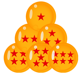 6 Dragon Balls Sticker