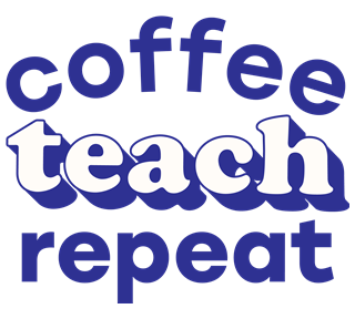 Coffee Teach Repeat Sticker