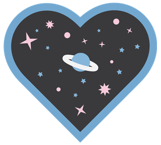 Space Heart Sticker