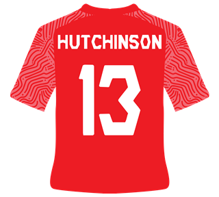 Hutchinson Jersey Red Sticker