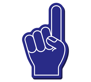 Number 1 Fan Blue Sticker