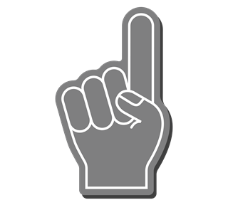 Number 1 Fan Grey Sticker
