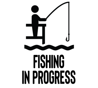Fishing In Progress Sticker