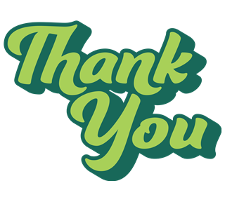 Thank You Green Sticker