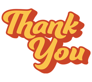 Thank You Orange Sticker