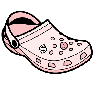 Pink Crocs Sticker
