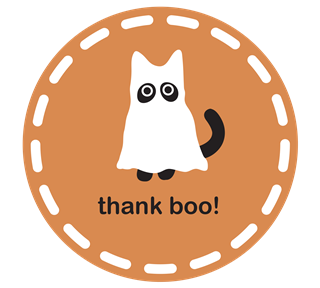 Thank Boo Sticker