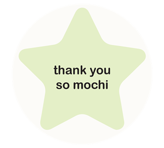 Thank You Mochi Star Sticker