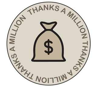 Thanks A Million Sticker