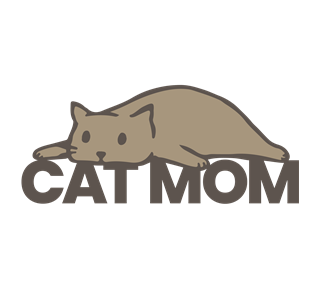 Brown Cat Mom Sticker