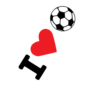 I Heart Soccer Sticker
