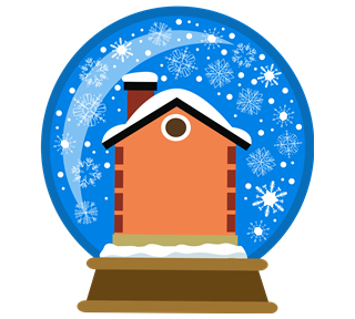 Gingerbread Snowglobe Sticker