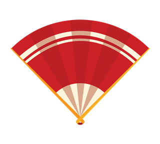 Oriental Fan Sticker