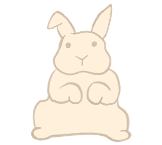 Rabbit Doodle Sitting Sticker