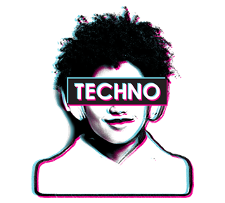 Techno Eyes Sticker