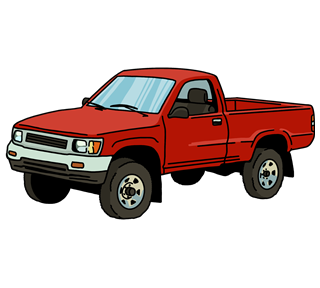 Little Red Truck Sticker