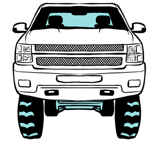 Truck Front Facing Sticker