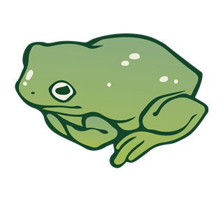 Laying Frog Sticker
