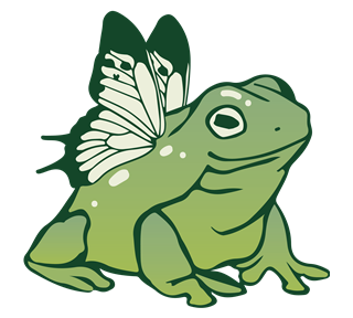 Winged Frog Sticker