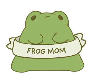 Kawaii Frog Mom Sticker