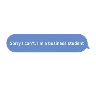 Sorry I Can't, I'm A Business Student Sticker